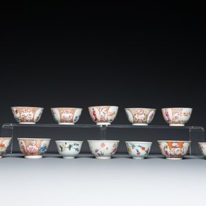 19 Chinese famille rose cups and 15 saucers, Qianlong — photo 5