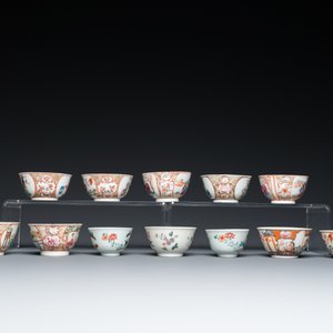 19 Chinese famille rose cups and 15 saucers, Qianlong — photo 7