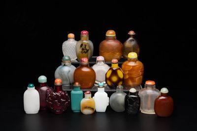 19 tabatières en verre, Chine, 19/20ème