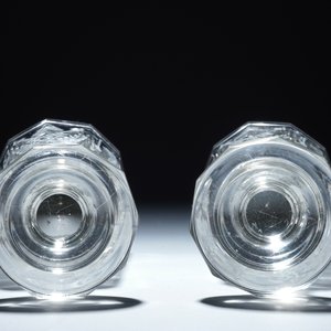 2 engraved masonic subject glasses, freemasonry, 20th C. — photo 2