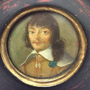 2 miniatures painted on ivory and copper, 18th and 19th C. — photo 4