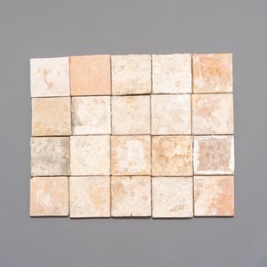 20 blue and white Dutch Delft tiles with floral design, 17th C. — 照片 2