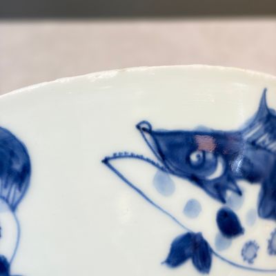A Chinese blue and white 'Pikes' bowl — photo 8