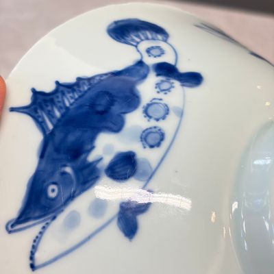 A Chinese blue and white 'Pikes' bowl — photo 14