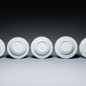 23 Chinese blauw-witte en Imari-stijl borden, Kangxi/Qianlong — foto 5