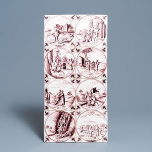 24 manganese Dutch Delft biblical tiles, 18th C. — photo 2