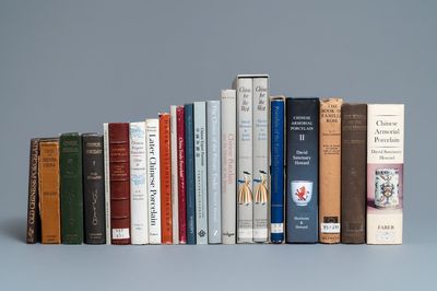 24 ouvrages importants sur la porcelaine de Chine, e.o. Compagnie des Indes, porcelaine armoriée, ...