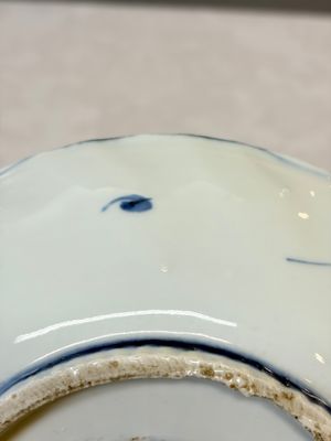 Six Chinese blue and white Ko-sometsuke 'Crane' plates for the Japanese market — photo 18