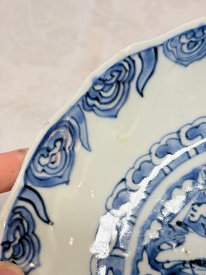 Six Chinese blue and white Ko-sometsuke 'Crane' plates for the Japanese market — photo 19