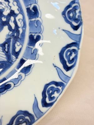 Six Chinese blue and white Ko-sometsuke 'Crane' plates for the Japanese market — photo 27
