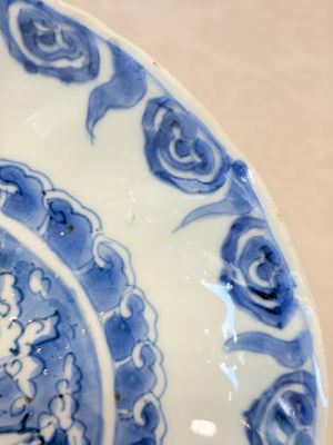 Six Chinese blue and white Ko-sometsuke 'Crane' plates for the Japanese market — photo 48