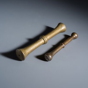 Three bronze mortars and two pestles — photo 8