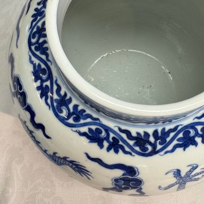 A pair of Chinese blue and white 'Dragon' jars and covers — photo 43