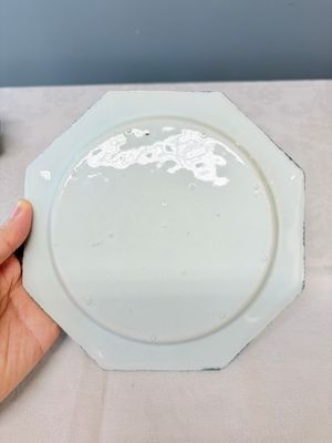 Six Chinese blue and white plates after a European silver model — photo 26