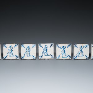 39 various Duch Delft blue and white tiles, 17th C. and later — 照片 4