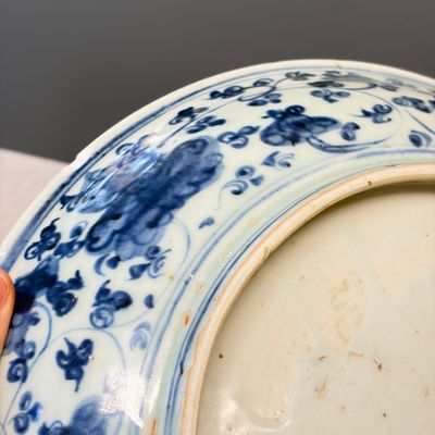 A Chinese blue and white 'Buddhist Lions' dish — photo 17