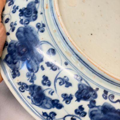A Chinese blue and white 'Buddhist Lions' dish — photo 18