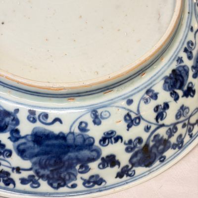 A Chinese blue and white 'Buddhist Lions' dish — photo 19