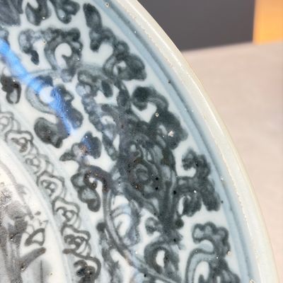 A Chinese blue and white 'Deer' dish — photo 14
