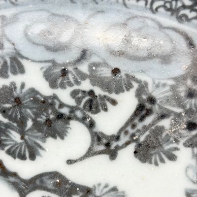 A Chinese blue and white 'Deer' dish — photo 8
