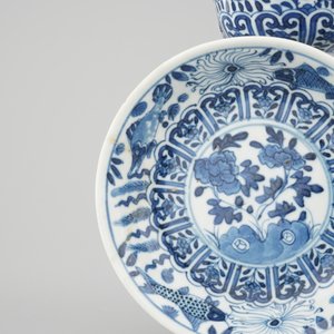 6 Chinese blue and white porcelain cups and 4 saucers, 19th C. — 照片 2