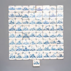 65 blue and white Dutch Delft 'landscape' tiles, 19th C. — photo 1