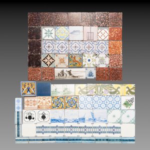 79 various blue, white, manganese and polychrome European tiles, 18/20th C. — foto 1