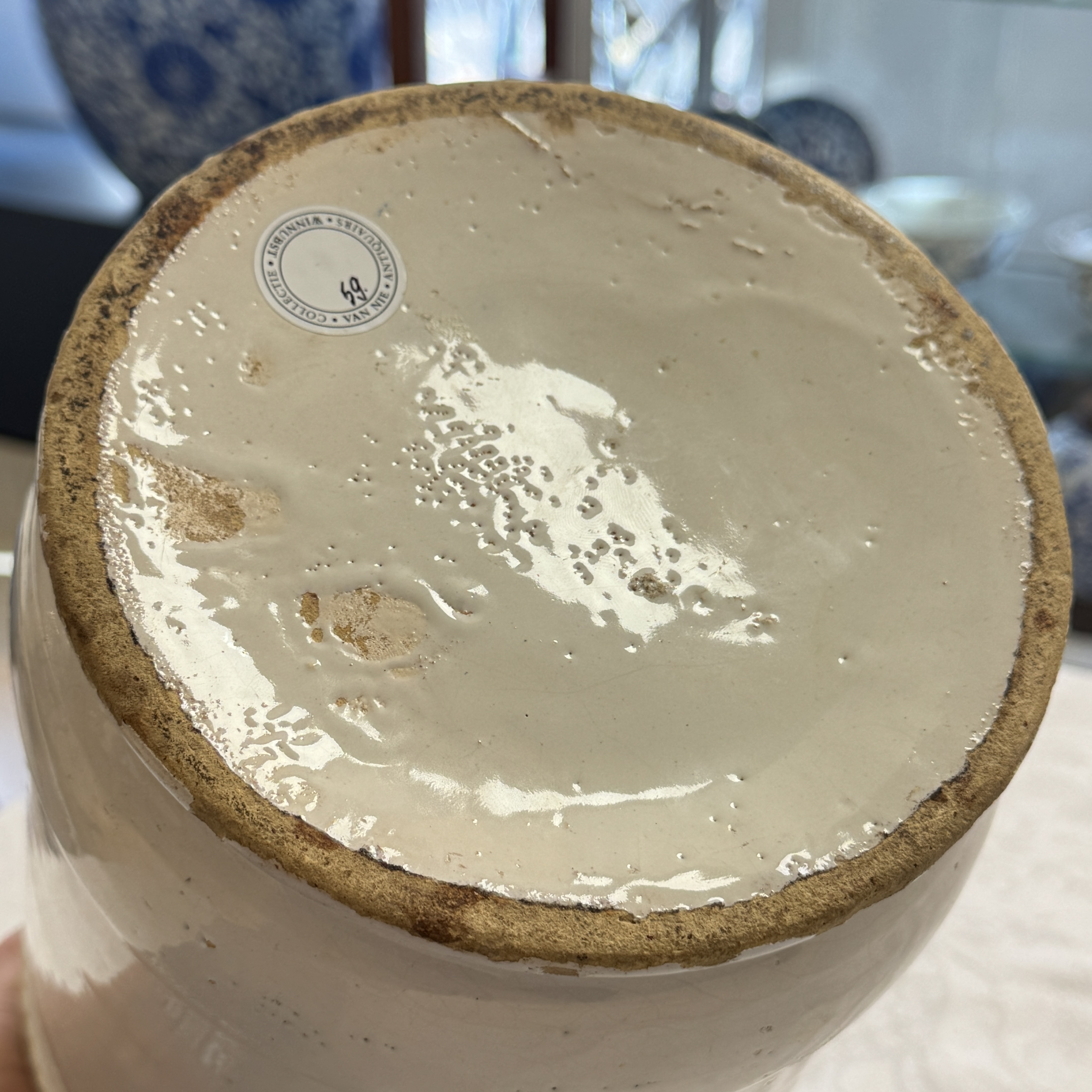 A large blue and white Dutch Delft albarello inscribed 'MEL ALBUM' — photo 9
