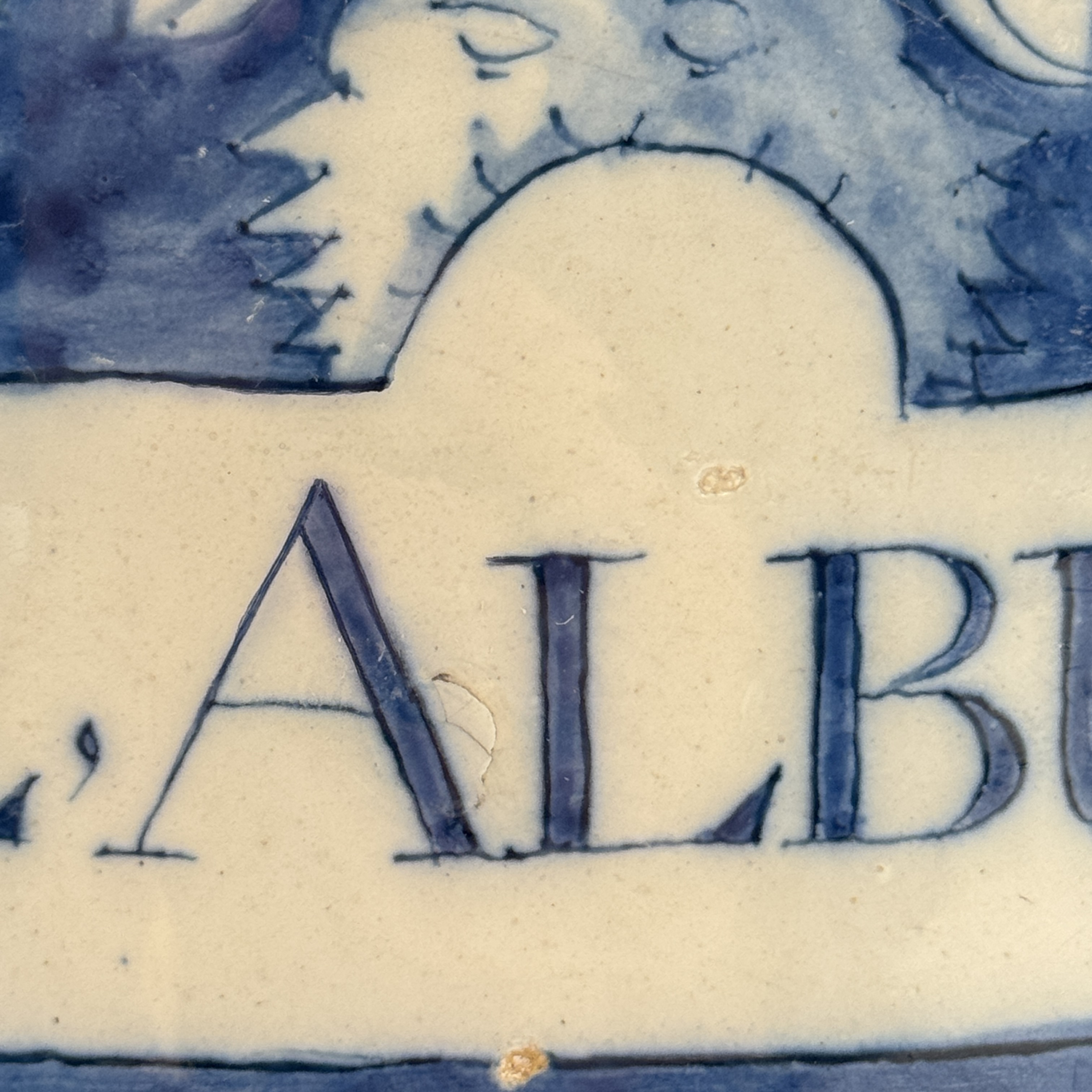 A large blue and white Dutch Delft albarello inscribed 'MEL ALBUM' — photo 10