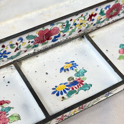 A Chinese Canton enamel rectangular writing desk set — photo 9