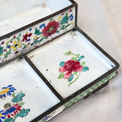 A Chinese Canton enamel rectangular writing desk set — photo 10