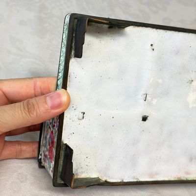 A Chinese Canton enamel rectangular writing desk set — photo 13