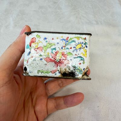 A Chinese Canton enamel rectangular writing desk set — photo 16