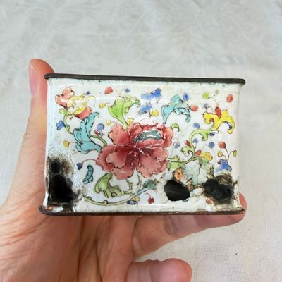 A Chinese Canton enamel rectangular writing desk set — photo 18
