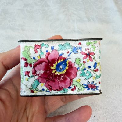 A Chinese Canton enamel rectangular writing desk set — photo 22