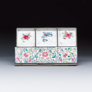 A Chinese Canton enamel rectangular writing desk set — photo 6