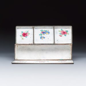 A Chinese Canton enamel rectangular writing desk set — photo 7