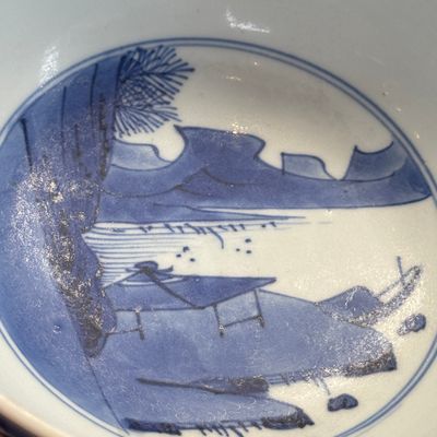 A Chinese blue and white 'Ba Xian Zhu Shou 八仙祝壽' bowl — foto 12