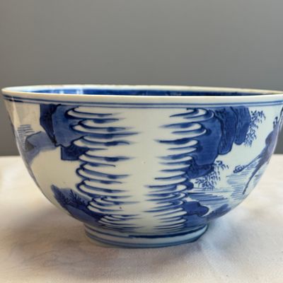 A Chinese blue and white 'Ba Xian Zhu Shou 八仙祝壽' bowl — foto 5