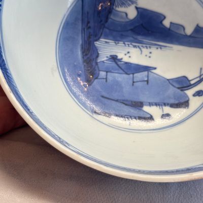 A Chinese blue and white 'Ba Xian Zhu Shou 八仙祝壽' bowl — foto 8