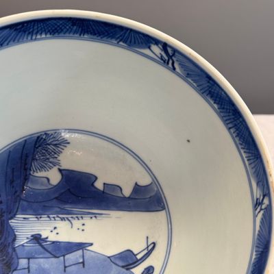 A Chinese blue and white 'Ba Xian Zhu Shou 八仙祝壽' bowl — foto 10