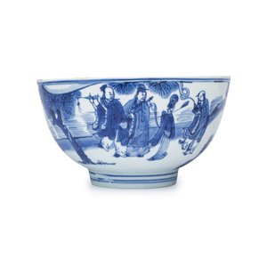 A Chinese blue and white 'Ba Xian Zhu Shou 八仙祝壽' bowl — foto 2
