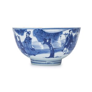 A Chinese blue and white 'Ba Xian Zhu Shou 八仙祝壽' bowl — foto 5