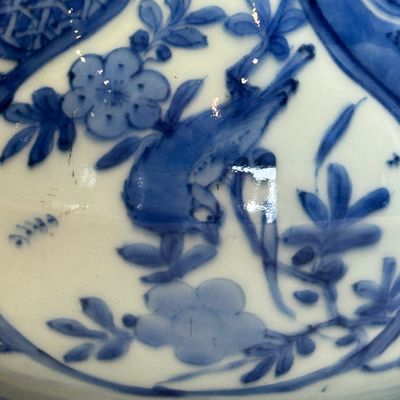A Chinese blue and white 'Bird among Flowering Branches' bottle vase — photo 6