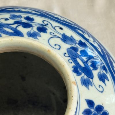 A Chinese blue and white 'Birds Among Flowers' vase — photo 15