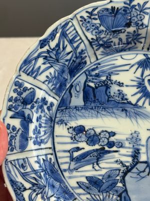 A Chinese blue and white 'Birds Beside the Water' plate — foto 3