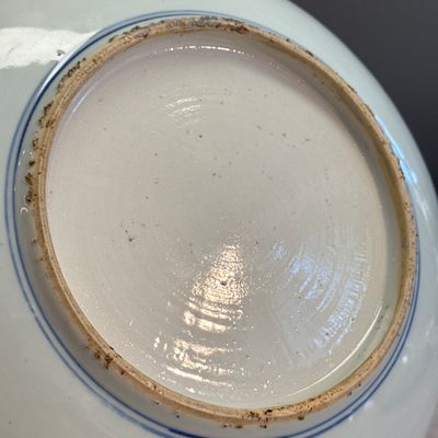 A  Chinese blue and white 'Birds among Blossoms' dish — photo 16