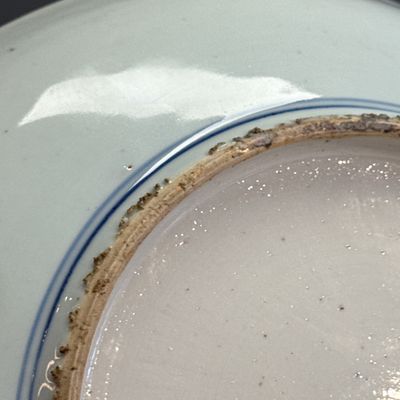 A  Chinese blue and white 'Birds among Blossoms' dish — photo 17