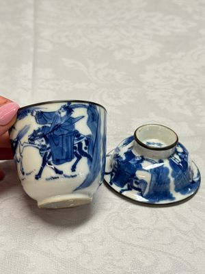 A Chinese blue and white 'Bleu de Hue' four-piece tea set — foto 1