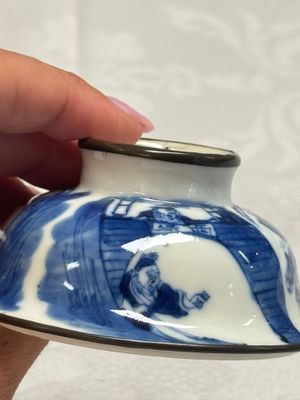 A Chinese blue and white 'Bleu de Hue' four-piece tea set — foto 14